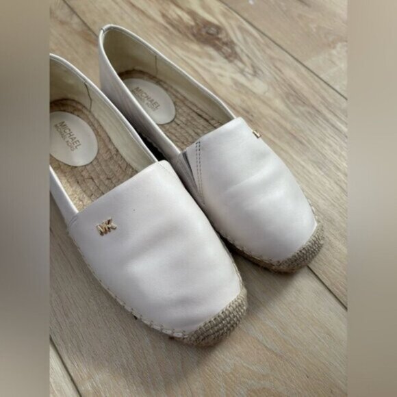 WORN ONCE-MICHEAL KORS-Kendrick Metallic Faux Pebbled Leather Espadrille - Picture 2 of 7